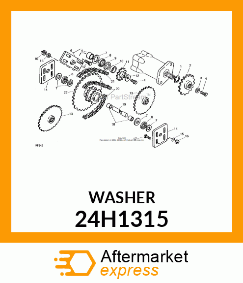 WASHER, METALLIC, ROUND HOLE 24H1315