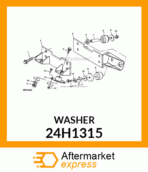 WASHER, METALLIC, ROUND HOLE 24H1315