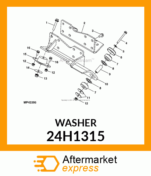 WASHER, METALLIC, ROUND HOLE 24H1315