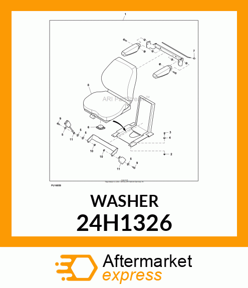 WASHER, METALLIC, ROUND HOLE 24H1326