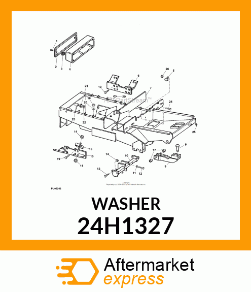 WASHER, METALLIC, ROUND HOLE 24H1327