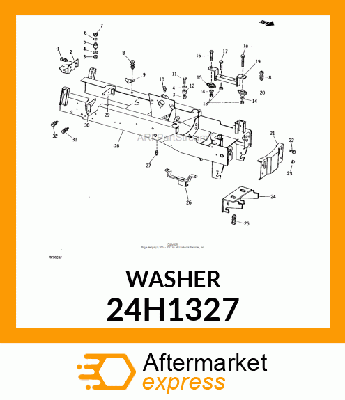 WASHER, METALLIC, ROUND HOLE 24H1327