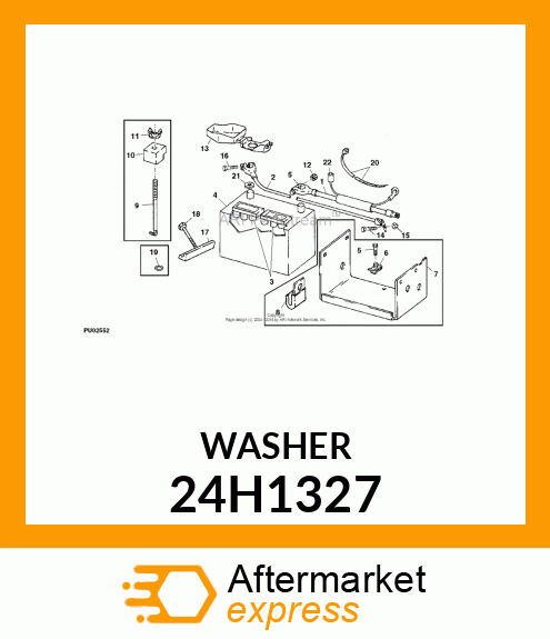 WASHER, METALLIC, ROUND HOLE 24H1327