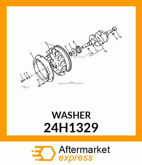 WASHER, METALLIC, ROUND HOLE 24H1329