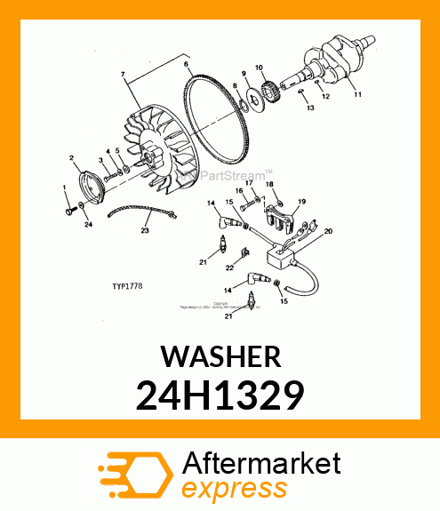 WASHER, METALLIC, ROUND HOLE 24H1329