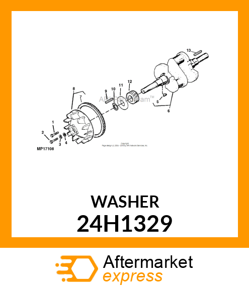 WASHER, METALLIC, ROUND HOLE 24H1329