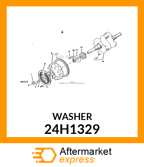 WASHER, METALLIC, ROUND HOLE 24H1329