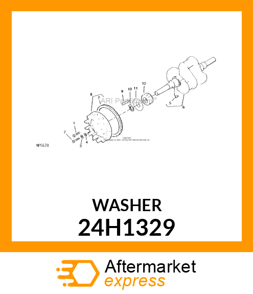 WASHER, METALLIC, ROUND HOLE 24H1329