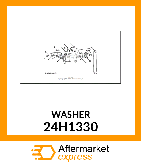 WASHER, METALLIC, ROUND HOLE 24H1330