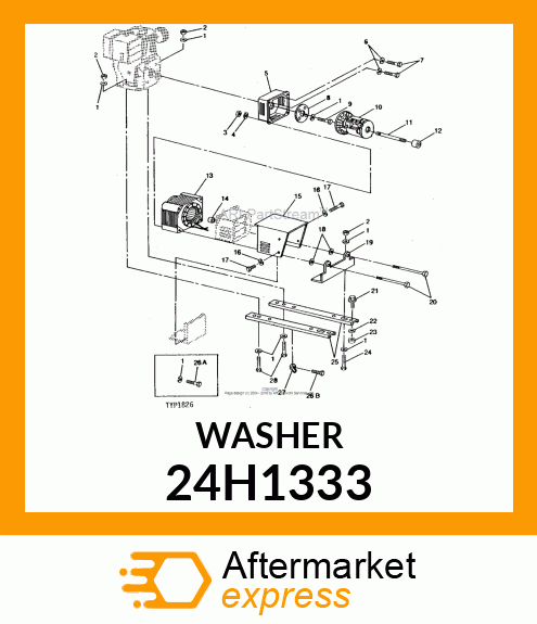 WASHER, METALLIC, ROUND HOLE 24H1333