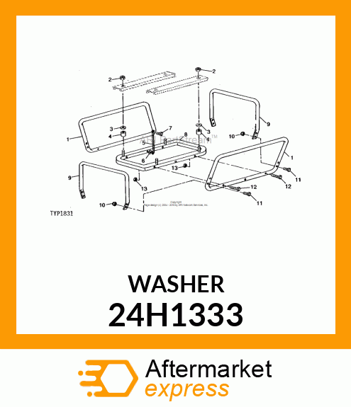 WASHER, METALLIC, ROUND HOLE 24H1333