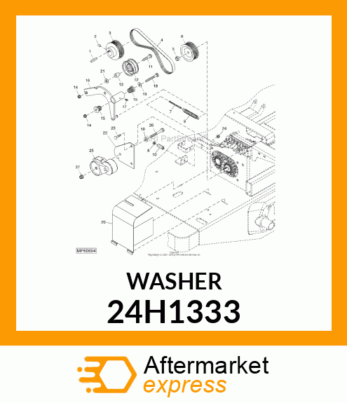 WASHER, METALLIC, ROUND HOLE 24H1333