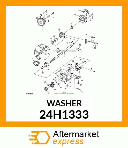 WASHER, METALLIC, ROUND HOLE 24H1333