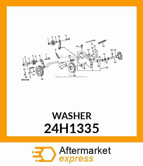 WASHER, METALLIC, ROUND HOLE 24H1335