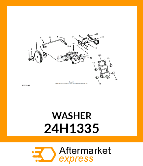 WASHER, METALLIC, ROUND HOLE 24H1335