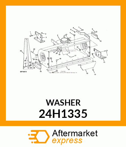 WASHER, METALLIC, ROUND HOLE 24H1335