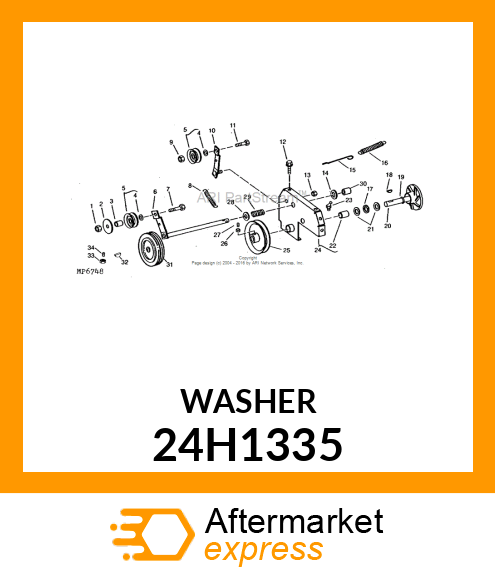 WASHER, METALLIC, ROUND HOLE 24H1335