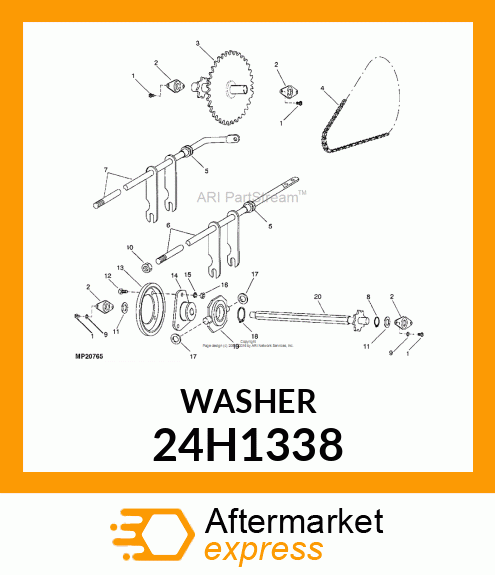 WASHER, METALLIC, ROUND HOLE 24H1338