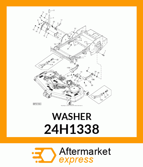 WASHER, METALLIC, ROUND HOLE 24H1338