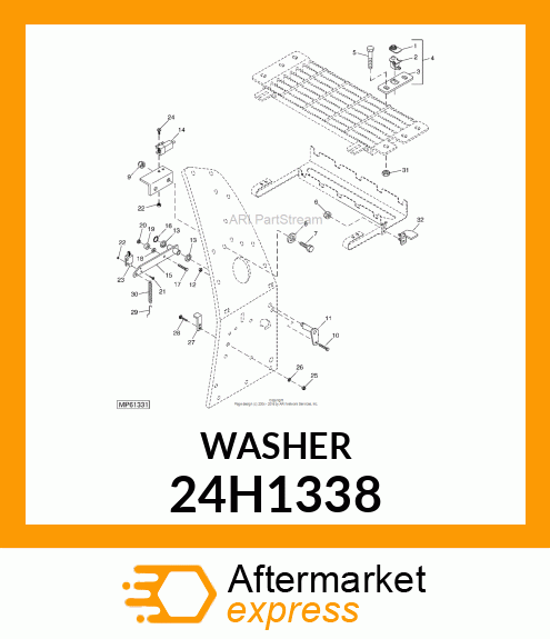 WASHER, METALLIC, ROUND HOLE 24H1338