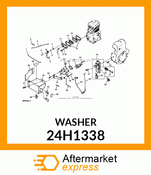 WASHER, METALLIC, ROUND HOLE 24H1338