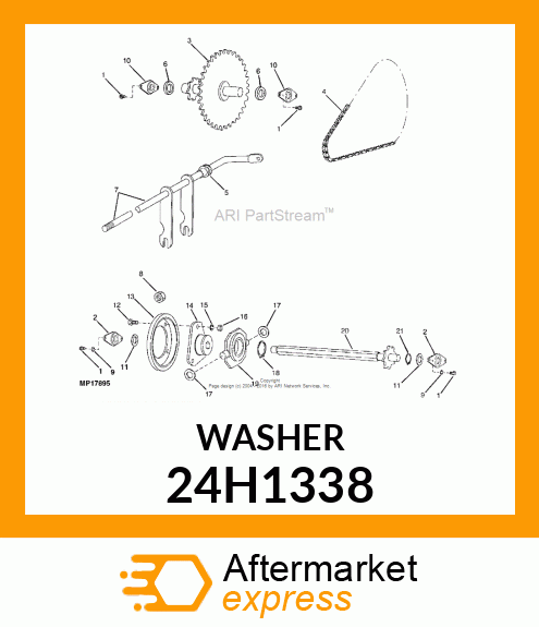 WASHER, METALLIC, ROUND HOLE 24H1338