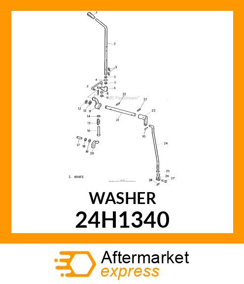 WASHER, METALLIC, ROUND HOLE 24H1340