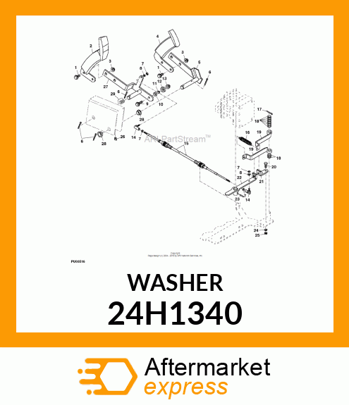 WASHER, METALLIC, ROUND HOLE 24H1340