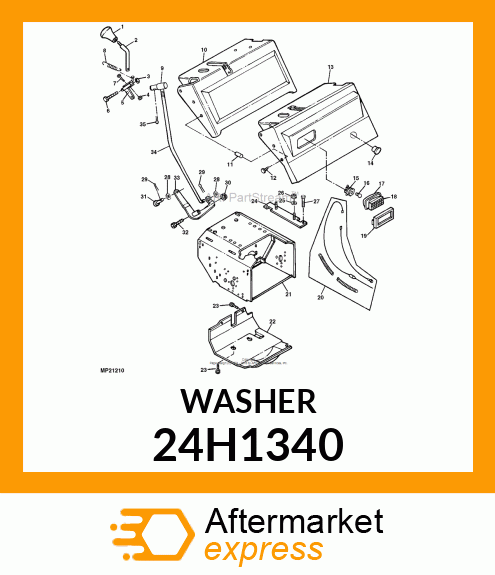 WASHER, METALLIC, ROUND HOLE 24H1340