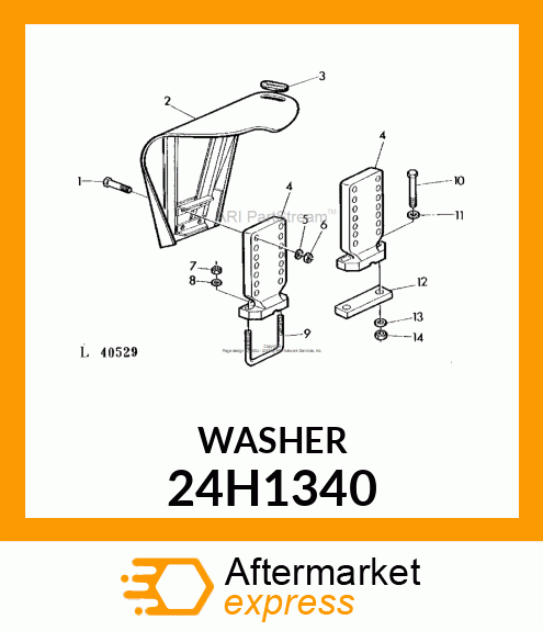 WASHER, METALLIC, ROUND HOLE 24H1340