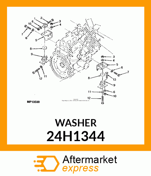 WASHER, METALLIC, ROUND HOLE 24H1344