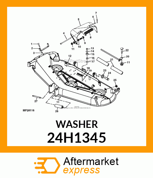 WASHER, METALLIC, ROUND HOLE 24H1345