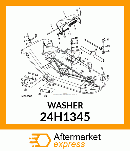 WASHER, METALLIC, ROUND HOLE 24H1345