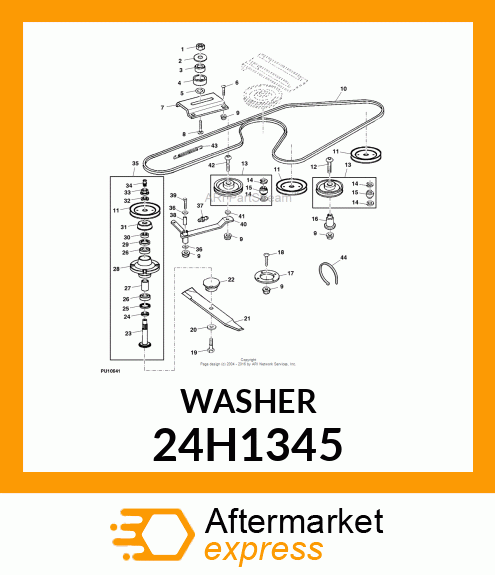 WASHER, METALLIC, ROUND HOLE 24H1345