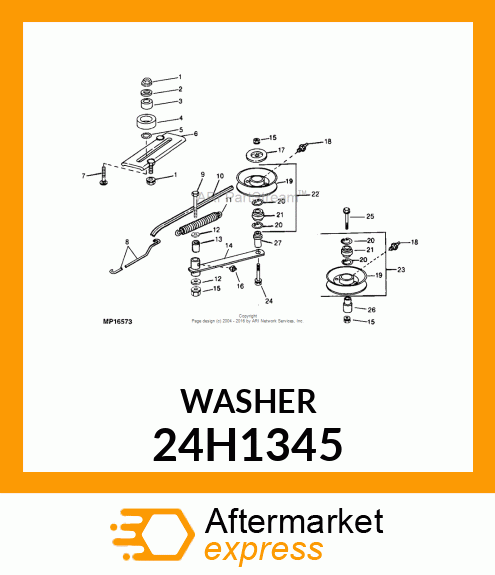 WASHER, METALLIC, ROUND HOLE 24H1345