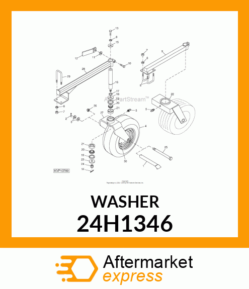 WASHER, METALLIC, ROUND HOLE 24H1346