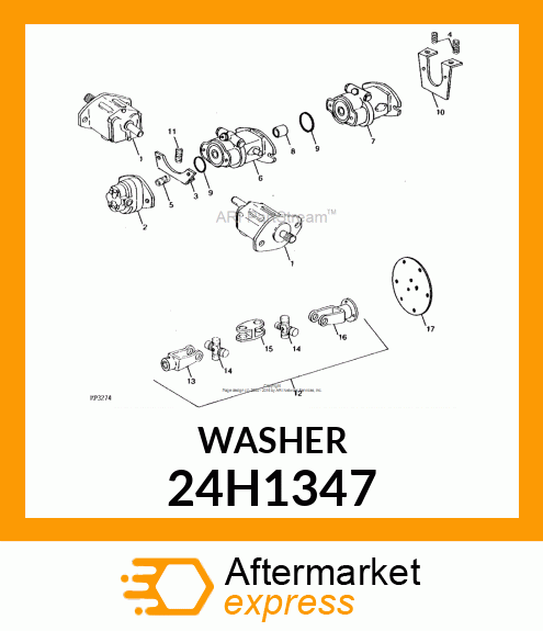 WASHER, METALLIC, ROUND HOLE 24H1347