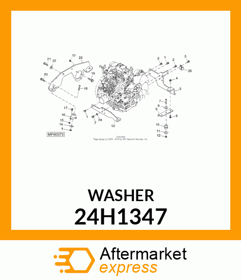 WASHER, METALLIC, ROUND HOLE 24H1347