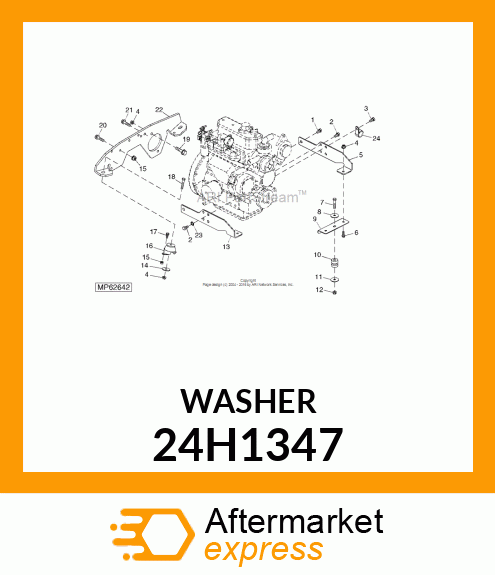 WASHER, METALLIC, ROUND HOLE 24H1347