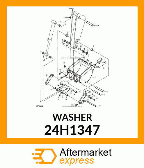 WASHER, METALLIC, ROUND HOLE 24H1347