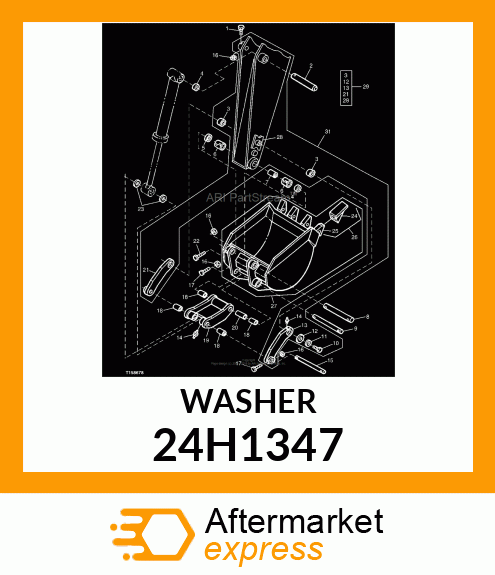 WASHER, METALLIC, ROUND HOLE 24H1347