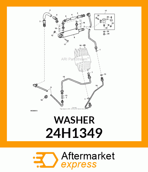 WASHER, METALLIC, ROUND HOLE 24H1349