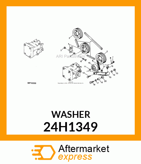 WASHER, METALLIC, ROUND HOLE 24H1349