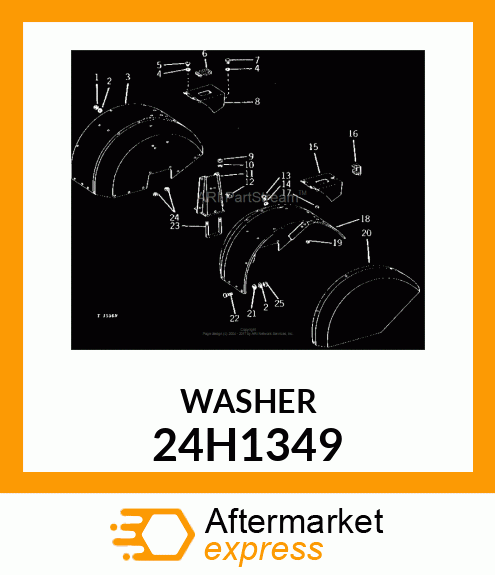 WASHER, METALLIC, ROUND HOLE 24H1349