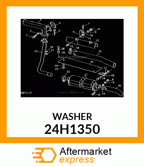 WASHER, METALLIC, ROUND HOLE 24H1350