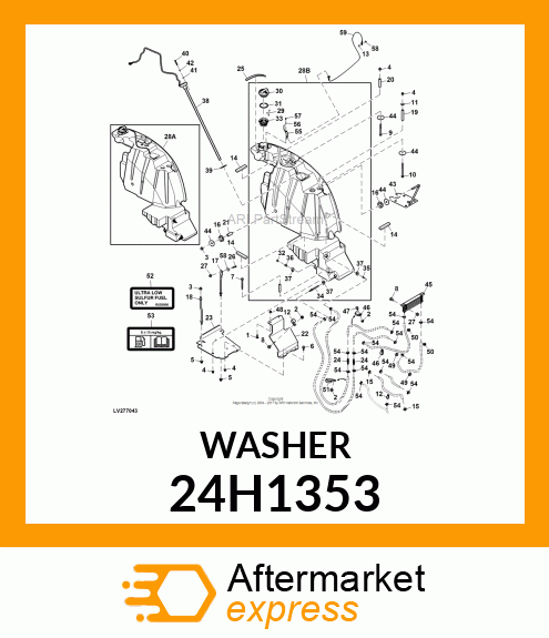 WASHER, METALLIC, ROUND HOLE 24H1353