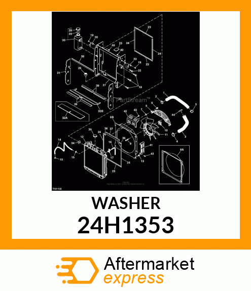 WASHER, METALLIC, ROUND HOLE 24H1353