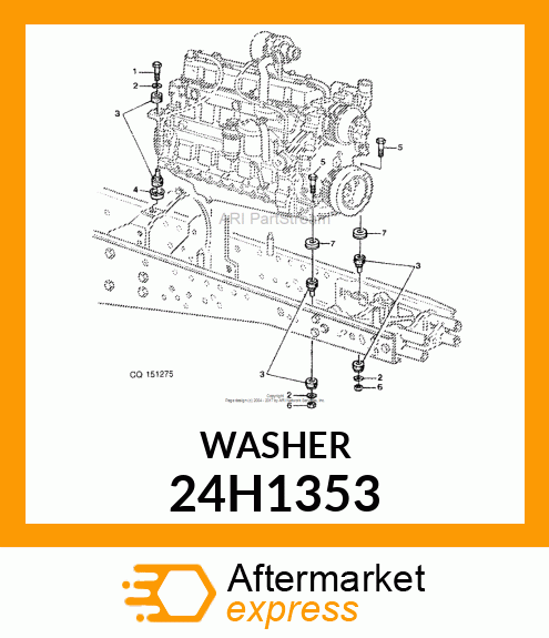 WASHER, METALLIC, ROUND HOLE 24H1353