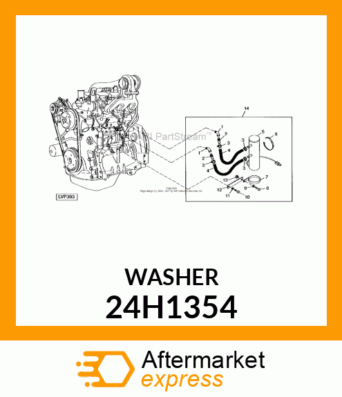 WASHER, METALLIC, ROUND HOLE 24H1354