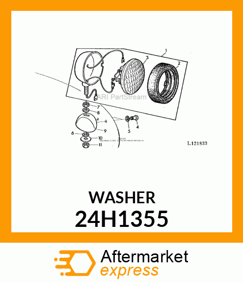 WASHER, METALLIC, ROUND HOLE 24H1355